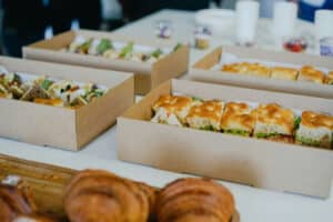 a selection of sandwiches for catering a corporate event