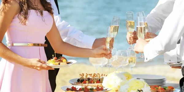 people toasting with champagne flutes