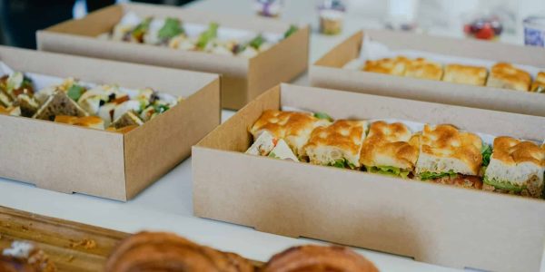 a selection of sandwiches for catering a corporate event