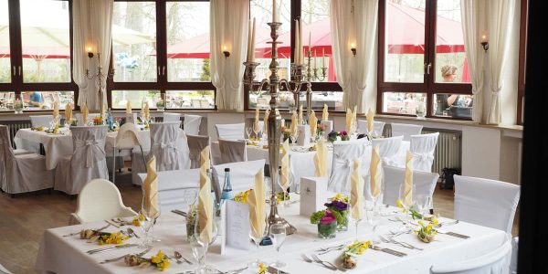 A beautiful wedding table set up